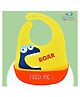 The Cheeky Kidzz Baby Silicone Printed Feeding Bib Waterproof Easy Stain Proof BPA Free Bib With Tray/Food Catcher 5 Months To 2 Years (YELLOW)