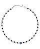 Darshraj Jewels Handmade 925 Sterling Silver Nazariya Anklet Adjustable Lightweight Silver Anklet with Beads & Evil Eye - Black