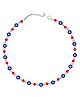 Darshraj Jewels Handmade 925 Sterling Silver Nazariya Anklet Adjustable Lightweight Silver Nazariya with Beads & Full Evil Eye - Red