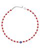 Darshraj Jewels Handmade 925 Sterling Silver Nazariya Anklet Adjustable Lightweight Silver Nazariya with Beads & Evil Eye - Red