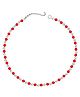 Darshraj Jewels Handmade 925 Sterling Silver Nazariya Anklet Adjustable Lightweight Silver Nazariya with Beads - Red
