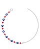 Darshraj Jewels Handmade 925 Sterling Silver Nazariya Anklet Adjustable Lightweight  Silver Nazariya with Beads & Evil Eye & Silver Chain - Red