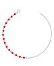 Darshraj Jewels Handmade 925 Sterling Silver Nazariya Anklet Adjustable Lightweight Silver Nazariya with Beads & Silver Chain - Red