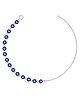 Darshraj Jewels Handmade 925 Sterling Silver Nazariya Anklet Adjustable Lightweight Silver Nazariya with Full Evil Eye & Silver Chain - Blue