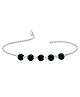 Darshraj Jewels Handmade 925 Sterling Silver Nazariya Anklet Adjustable Lightweight Silver Nazariya with Beads & Silver Chain - Black
