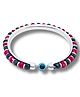 Darshraj Jewels Handmade 925 Sterling Silver Kada Nazariya Kada Chandi Ke Kade for New Born 925 Silver Kada with Beads & Evil Eye - Multi-Color