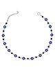 Darshraj Jewels Handmade Double Looping 925 Sterling Silver Nazariya Bracelet Adjustable Lightweight Bracelet  Full Evil Eye & Beads- Blue