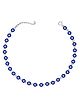 Darshraj Jewels Handmade Double Looping 925 Sterling Silver Nazariya Bracelet Adjustable Lightweight Bracelet  with Full Evil Eye - Blue