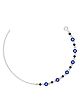 Darshraj Jewels Handmade Double Looping 925 Sterling Silver Nazariya Bracelet Adjustable Lightweight Bracelet  with Full Evil Eye & Silver Chain - Blue