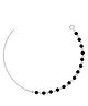 Darshraj Jewels Handmade Double Looping 925 Sterling Silver Nazariya Bracelet Adjustable Lightweight Bracelet Silver Chain Nazariya with Beads - Black