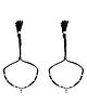 Darshraj Jewels Handmade 925 Sterling Silver Najariya Nazariya Thread Nazariya Perfect for Newborns with Silver Ghugroo Beads-Black