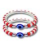 Darshraj Jewels Handmade 925 Sterling Silver Kada  Nazariya Kada Chandi Ke Kade for New Born with Beads & Evil Eye - Blue