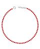 Darshraj Jewels Handmade 925 Sterling Silver Anklet Adjustable Lightweight Anklet Payal with Beads - Red