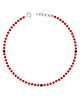 Darshraj Jewels Handmade 925 Sterling Silver Anklet Adjustable Lightweight Anklet Payal with Beads  - Red