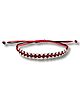 Darshraj Jewels Handmade 925 Sterling Silver Bracelet Adjustable Lightweight Bracelet Thread Najariya with Silver Ball - Red