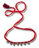 Darshraj Jewels Handmade 925 Sterling Silver Tagri for Newborn Adjustable Lightweight Tagri Silver Bell Thread Kamarband - Red