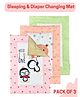 NEW COMERS Baby's Cotton Bed Multi Purpose Cushioned Water proof Cradle Sleeping Mat -Pack of 3