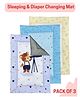 NEW COMERS Baby's Cotton Bed Multi Purpose Cushioned Water proof Cradle Sleeping Mat -Pack of 3