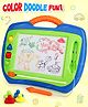 Fiddlerz Magnetic Drawing Board for Kids Large Size Sketch Pad with Attached Pen 4 Shape Stamps Erasable Smooth Slider Handle Grip -Random Color Dispatch (Pack of 1)