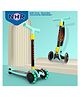 NHR 4 Leval Adjustable Height Smart Kick Scooter With LED Light Up Wheels | Foldable Scooter With PU Wheelsand Brakes | Kick Scooter For Kids 2+ Year