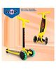NHR 4 Leval Adjustable Height Smart Kick Scooter With LED Light Up Wheels | Foldable Scooter With PU Wheelsand Brakes | Kick Scooter For Kids 2+ Year