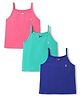 Pine Kids Cotton Elastane Singlet Sleeves Solid Slips Pack of 3 (Color May Vary)