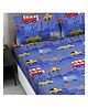 KIDS WONDERS Kids Print Flat  Bedsheet Design 1 in Blue Color With 2 Pillow Covers.