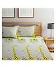 Kids wonders kids print flat  bed sheet design 4 in off white with 2 pillow covers.