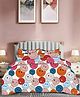KIDS WONDERS Kids Print Flat Bed Sheet Design 14 With 2 Pillow Covers - smiley