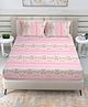 KIDS WONDERS Kids Print Flat Bed Sheet Design 16 With 2 Pillow Covers - baby pink