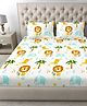 KIDS WONDERS Kids Print Flat Bedsheet in jungle print With 2 Pillow Covers.
