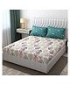 KIDS WONDERS Kids Print Flat Bedsheet in leaf print With 2 Pillow Covers.