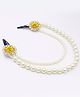 Pihoo Pearls And Flowers Detailed Hair Broach - Yellow