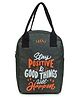 HOOM Lunch Bag with quote Thermal insulated 5204A- Grey Melange