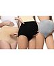 TUMMY Bamboo Cotton Pack Of 3 Solid High Waist Maternity Panty - Multi Colour