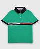 Tommy Hilfiger Knit Half Sleeves Solid Color Polo T-Shirt - Green