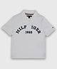 Tommy Hilfiger Knit Half Sleeves Solid Color Polo T-Shirt - White