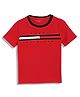 Tommy Hilfiger Cotton Knit Half Sleeves Solid Color T-Shirt - Red
