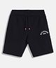 Tommy Hilfiger Cotton Knit Brand NamePrinted Shorts - Black
