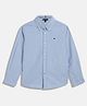 Tommy Hilfiger Cotton Woven Full Sleeves Solid Shirt - Light Blue