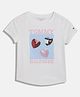 Tommy Hilfiger Cotton Knit Half Sleeves T-Shirt with Sequin Detailing - White