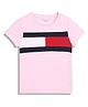 Tommy Hilfiger Cotton Knit Half Sleeves Solid Color T-Shirt - Pink