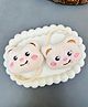 Radhya Accessories Teddy Bear Face Plushie Applique Detailed Hair Rubber Bands - Beige