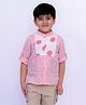 BownBee Cotton Full Sleeves Striped Shirt - Pink