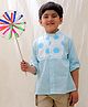 BownBee Cotton Full Sleeves Striped Shirt - Blue
