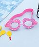 Yellow Bee Silicon Charming Swimming Goggles with Colorful Heart Accents for Girls- 1 Piece, Pink