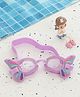 Yellow Bee Silicon Unique 3D Butterfly Wings Swimming Goggles with Colorful Accents for Girls- 1 Piece, Purple