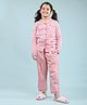 tweeny mini 100% Pure Cotton Woven Full Sleeves Striped Hand Block Printed Coordinating Night Suit Set - Red