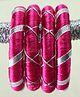 Kamule Silk Set Of 2 Thread & Gota Patti Lace Embellished Bangles - Dark Pink