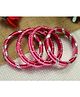 Kamule Set Of 2 Gota Lace Detailed Bangles - Light Baby Pink